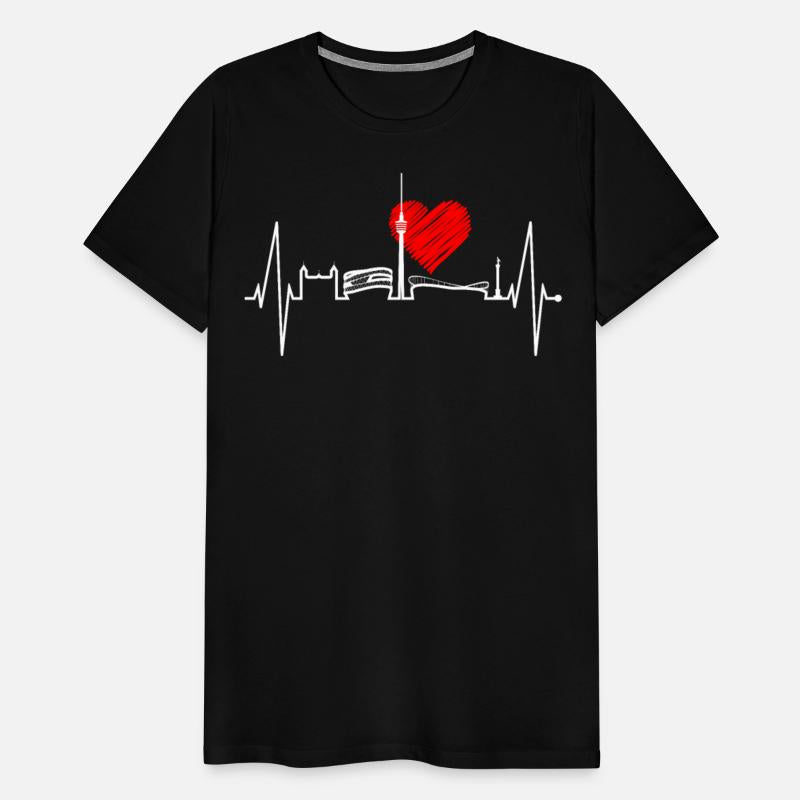 Stuttgart Skyline Heartbeat Germany Fan Heart Love
