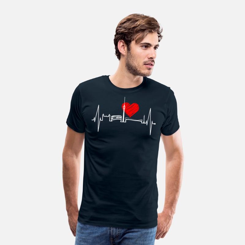 Stuttgart Skyline Heartbeat Germany Fan Heart Love