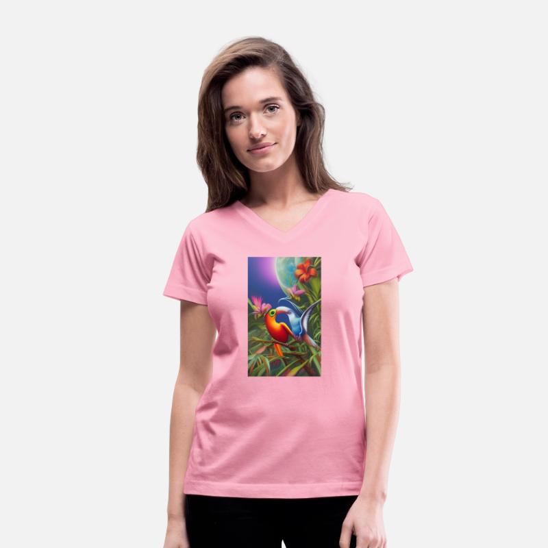 Surreal tropical birds