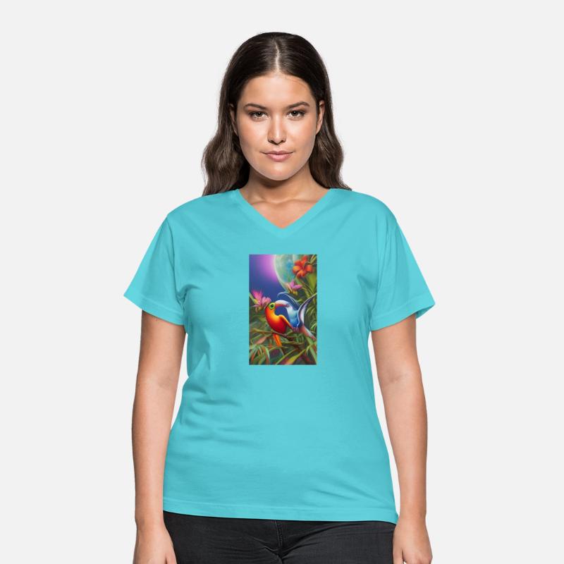 Surreal tropical birds