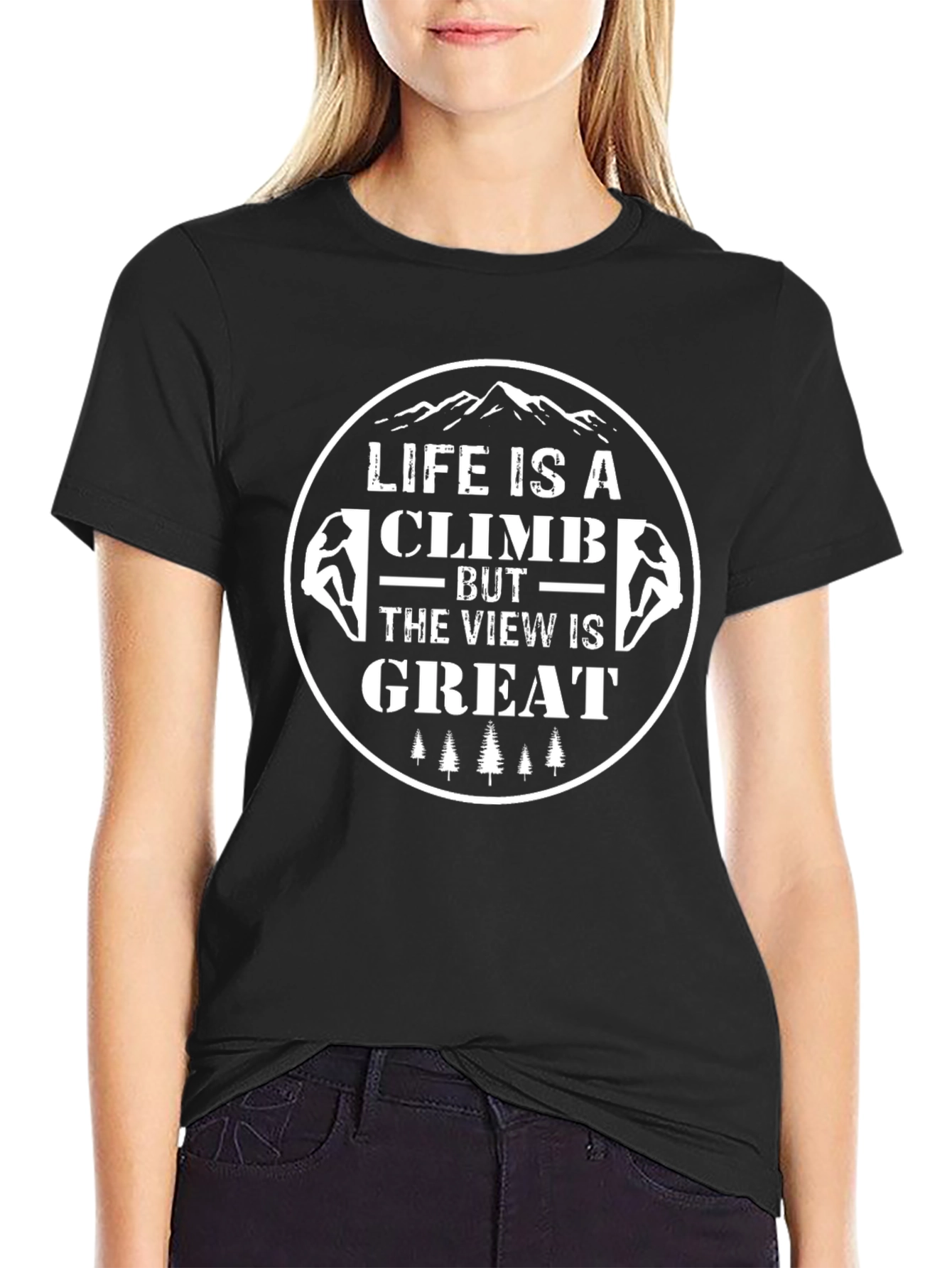 Life Is A Climb T-Shirt - Motivational Graphic Tee