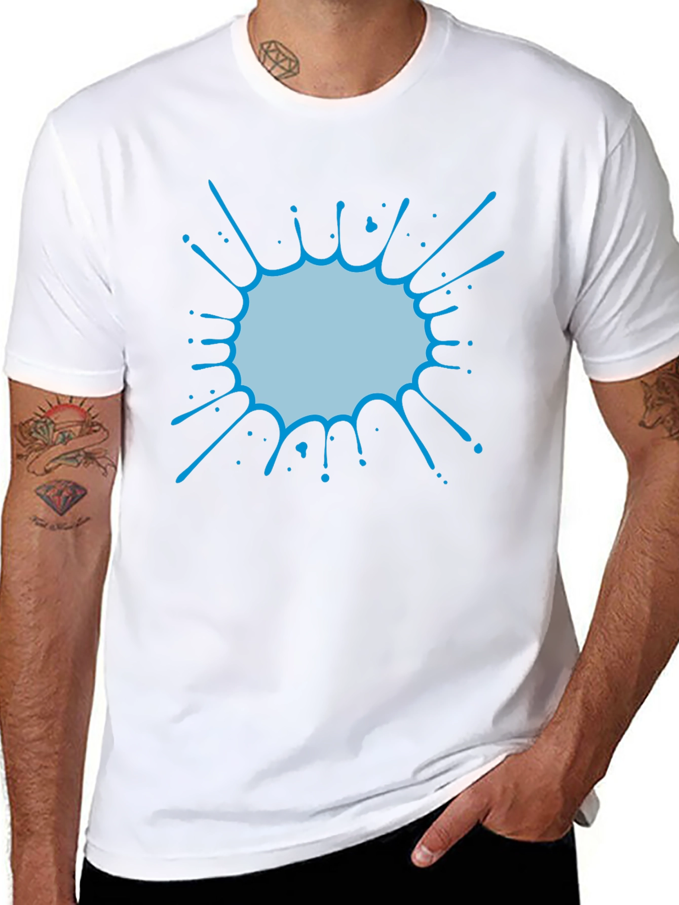 Cool Splatter Graphic Tee - Casual Comfort
