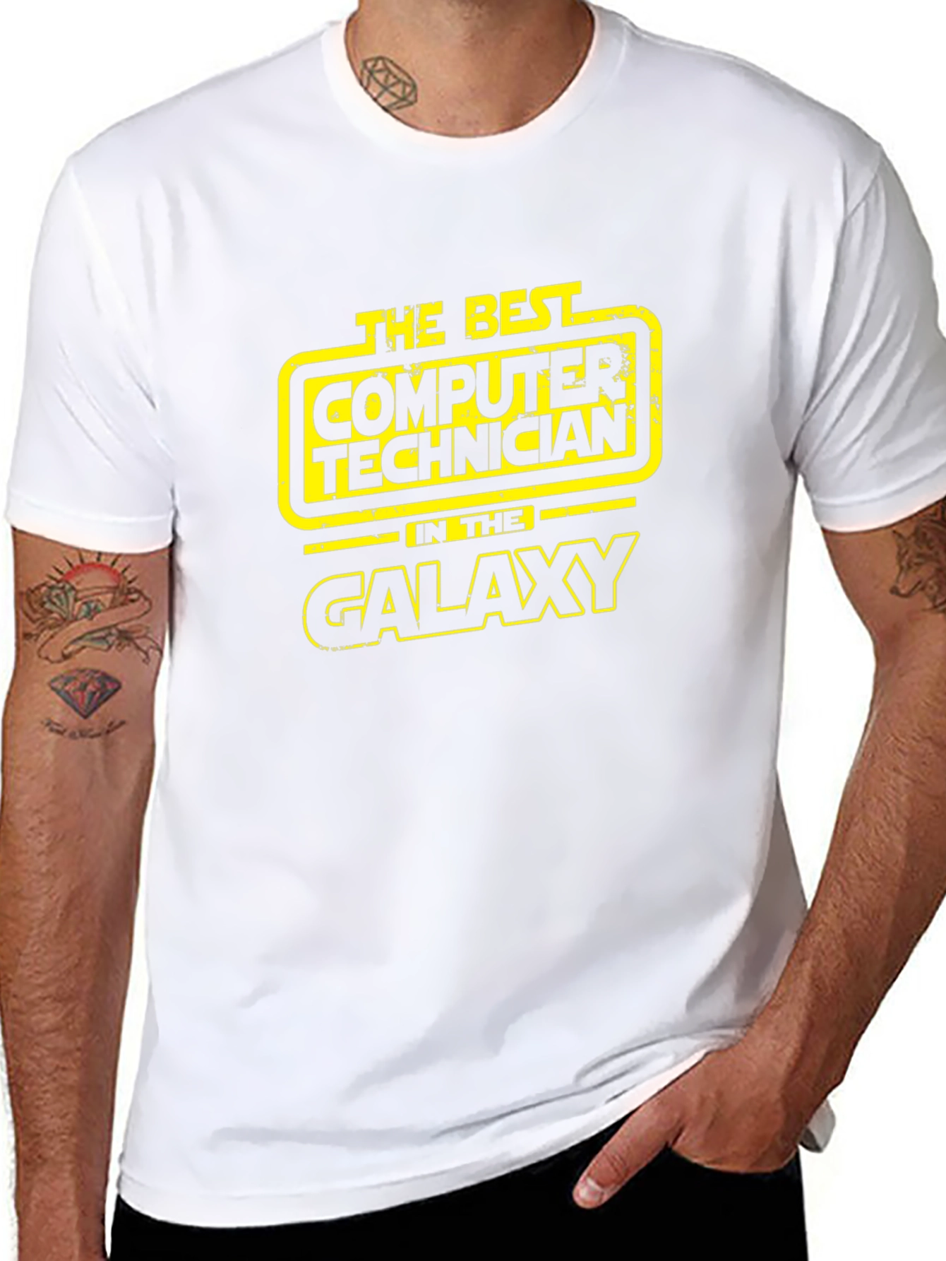 Best Computer Technician Galaxy Black T-Shirt