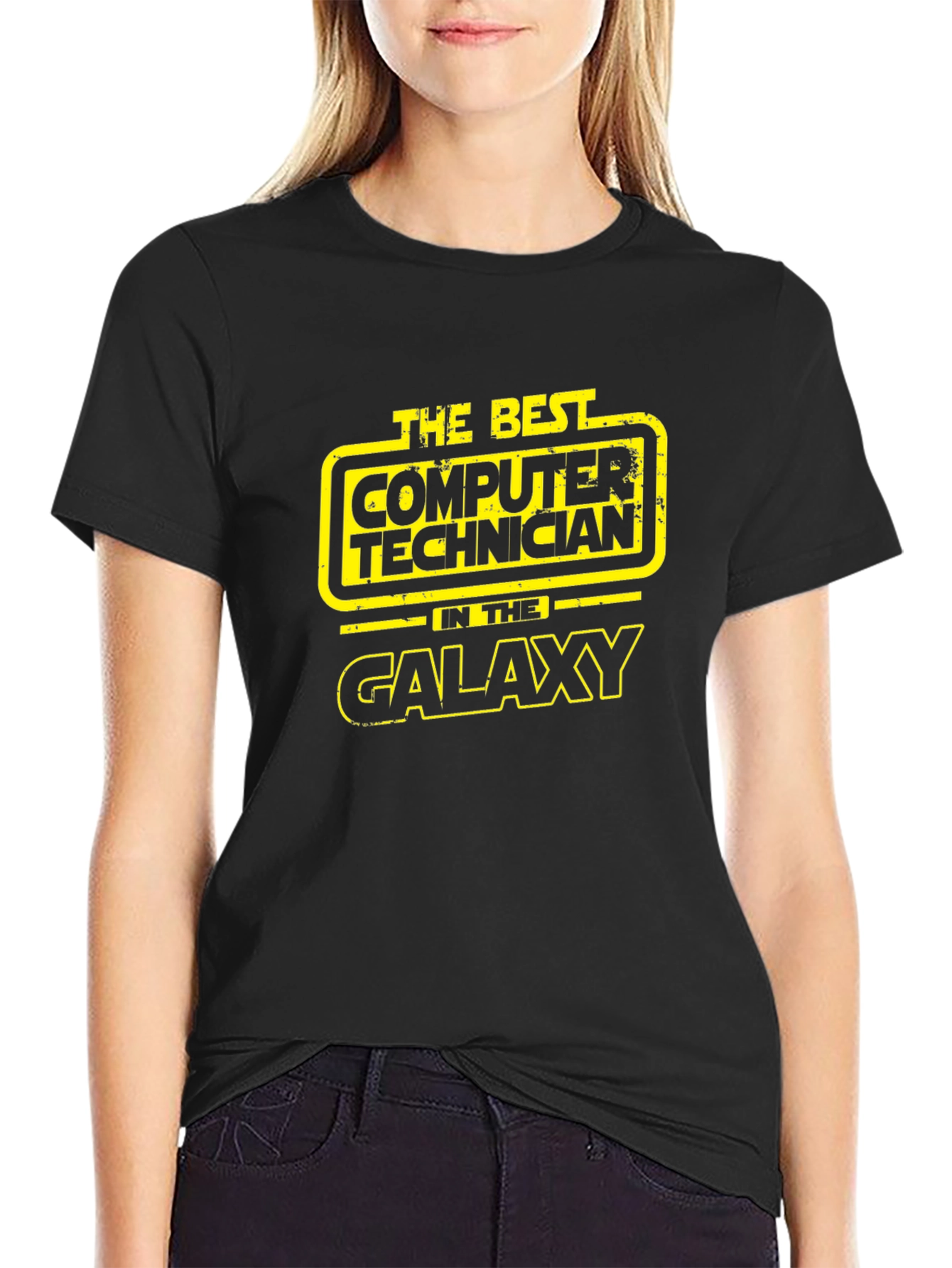 Best Computer Technician Galaxy Black T-Shirt