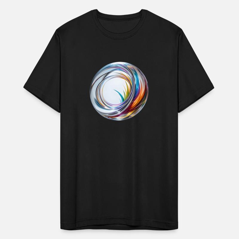 t shirt with rainbow ripple