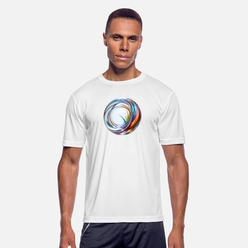 t shirt with rainbow ripple