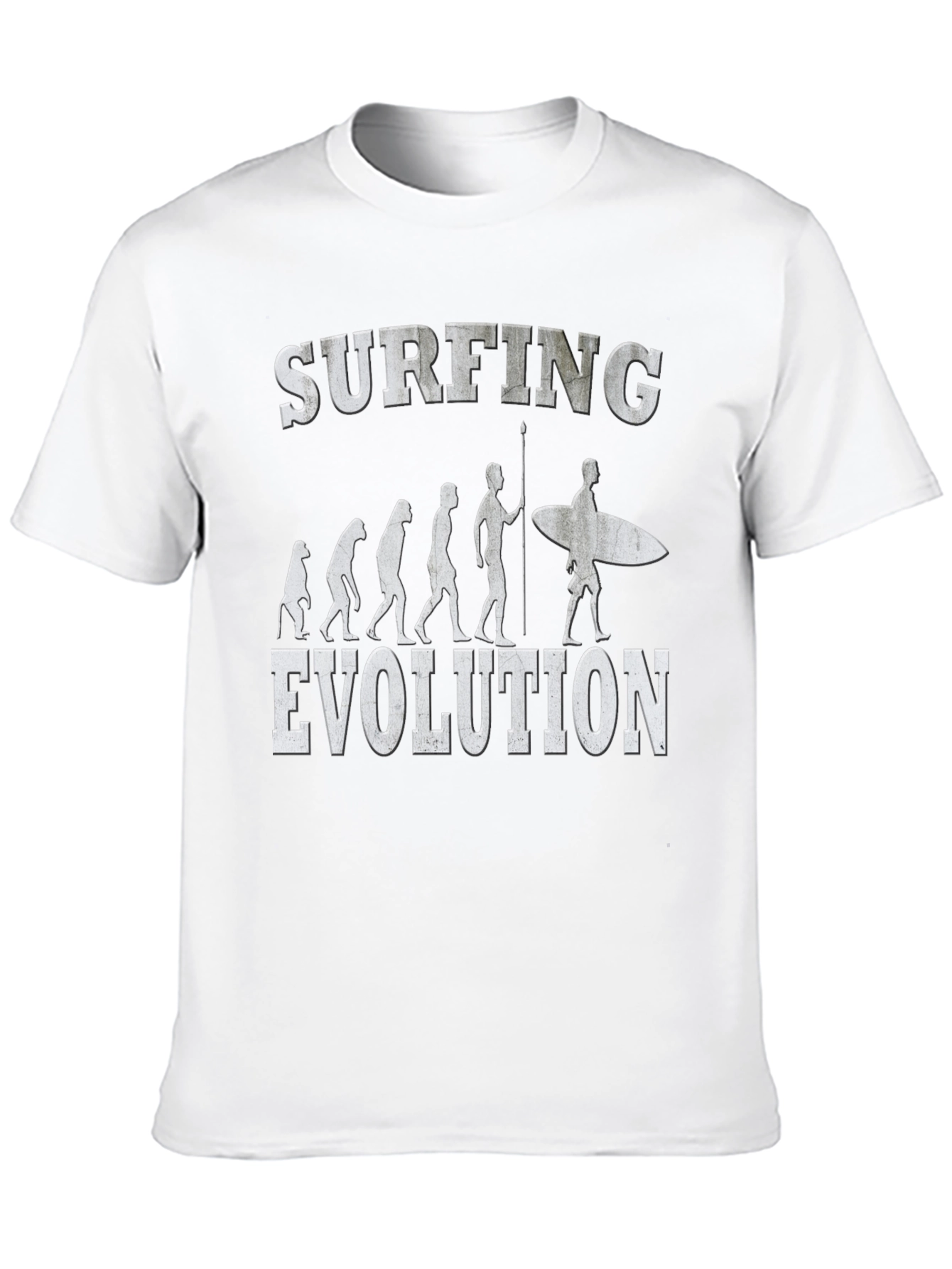 Surfing Evolution Graphic Tee - Black Cotton