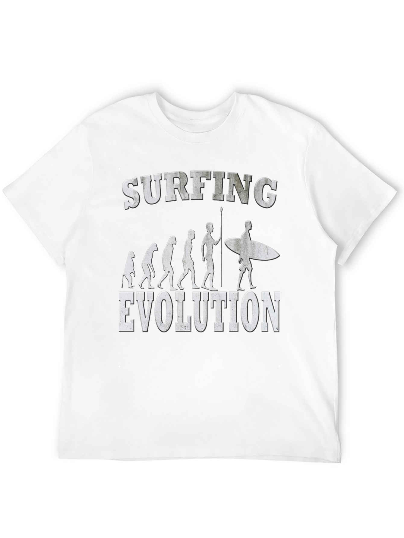 Surfing Evolution Graphic Tee - Black Cotton