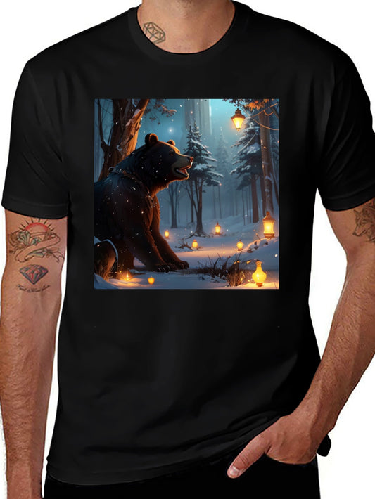 Bear in Winter Forest T-Shirt
