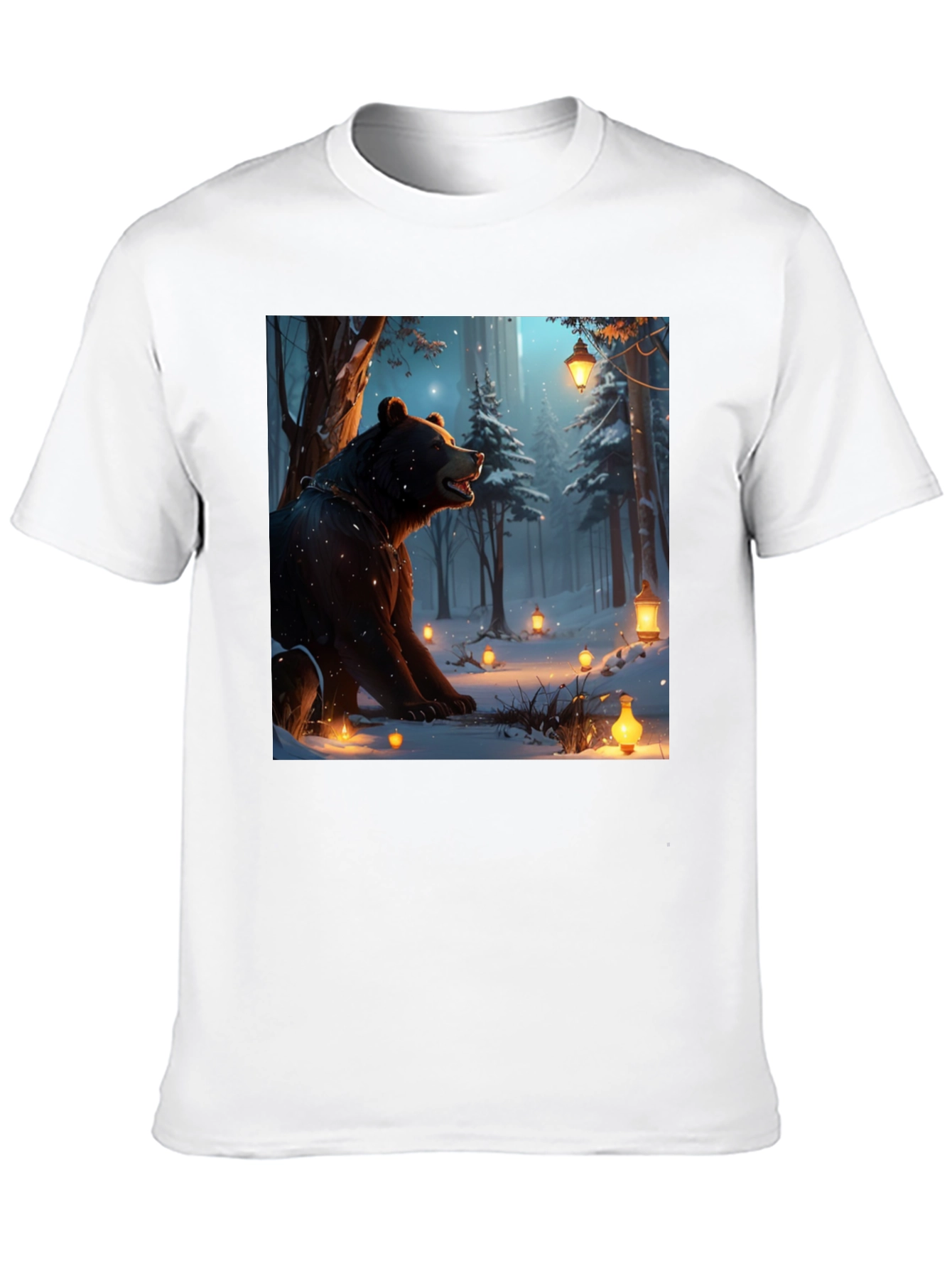 Bear in Winter Forest T-Shirt