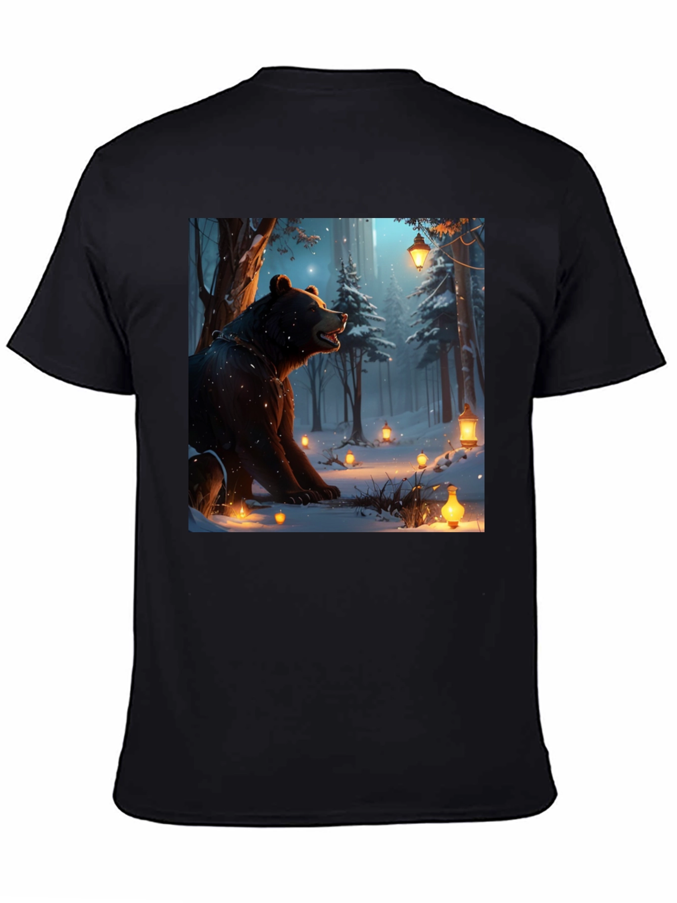 Bear in Winter Forest T-Shirt