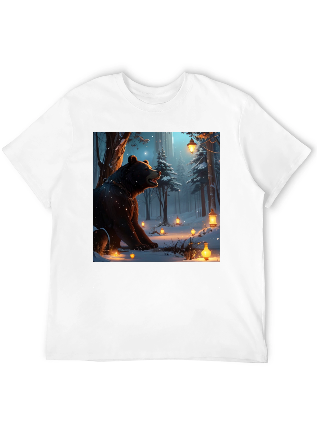 Bear in Winter Forest T-Shirt