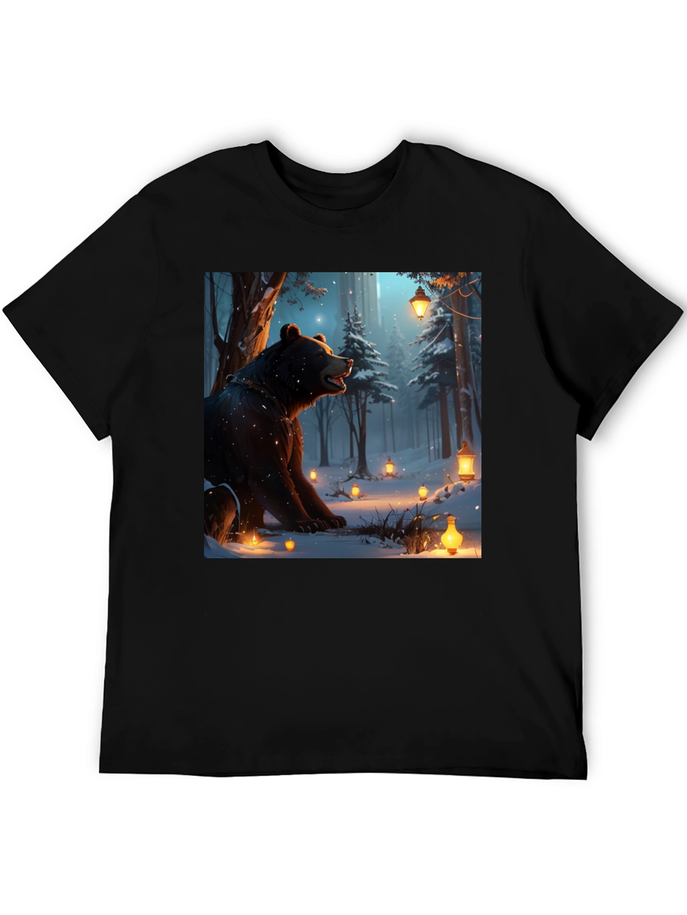Bear in Winter Forest T-Shirt