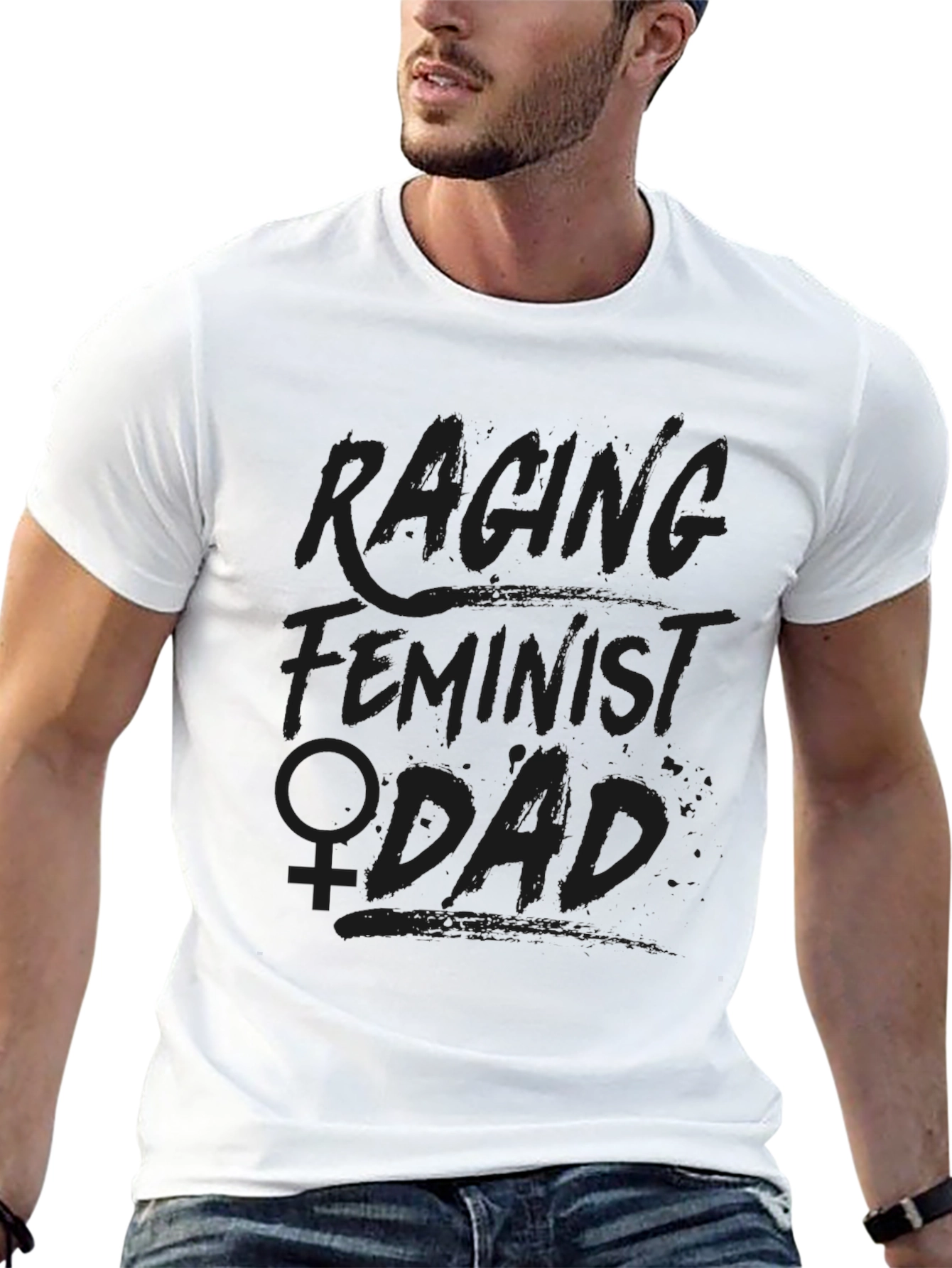 Racing Feminist ADHD Black Graphic Tee Shirt