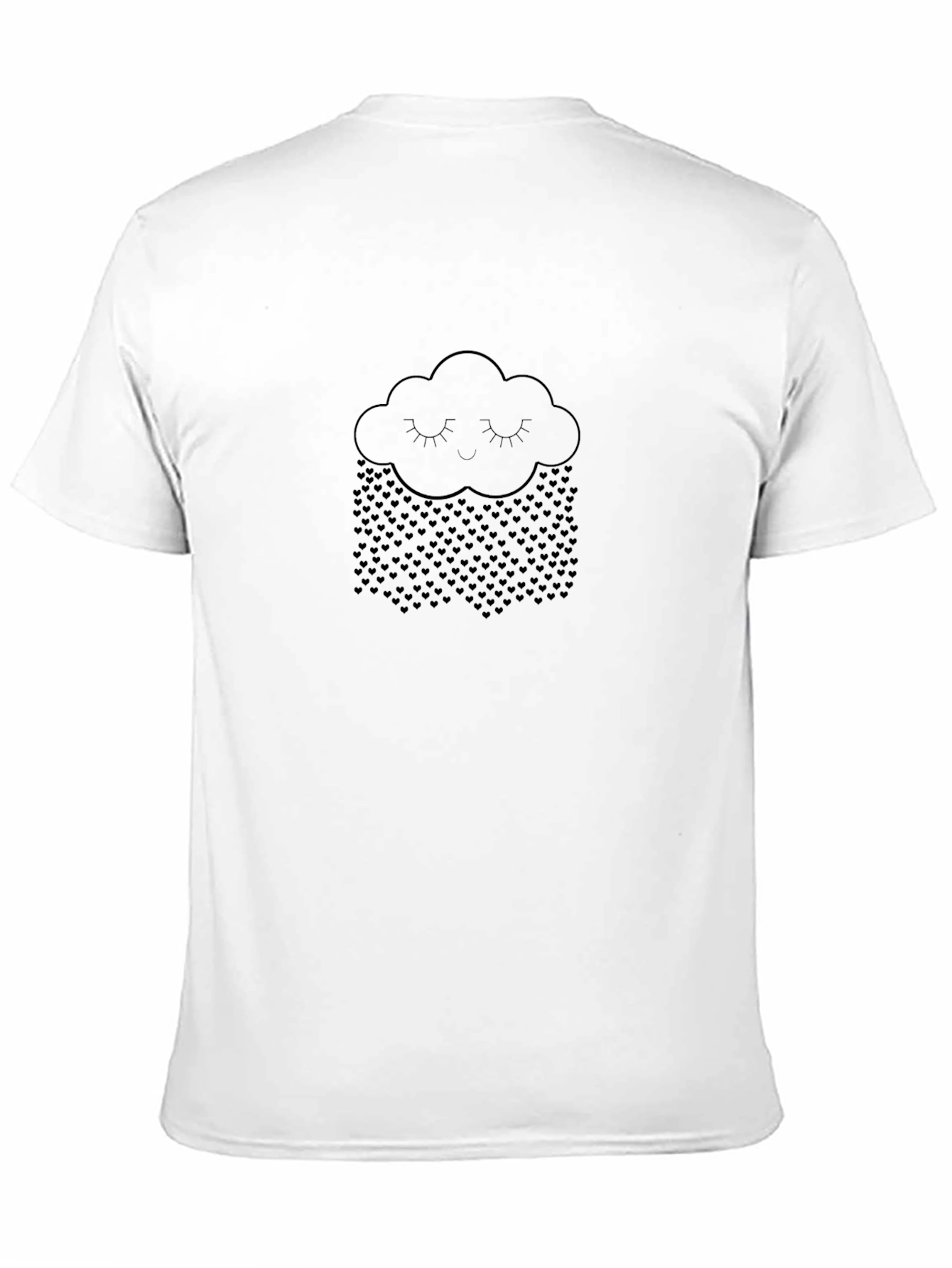 Heart Rain Cloud Graphic Tee - Black