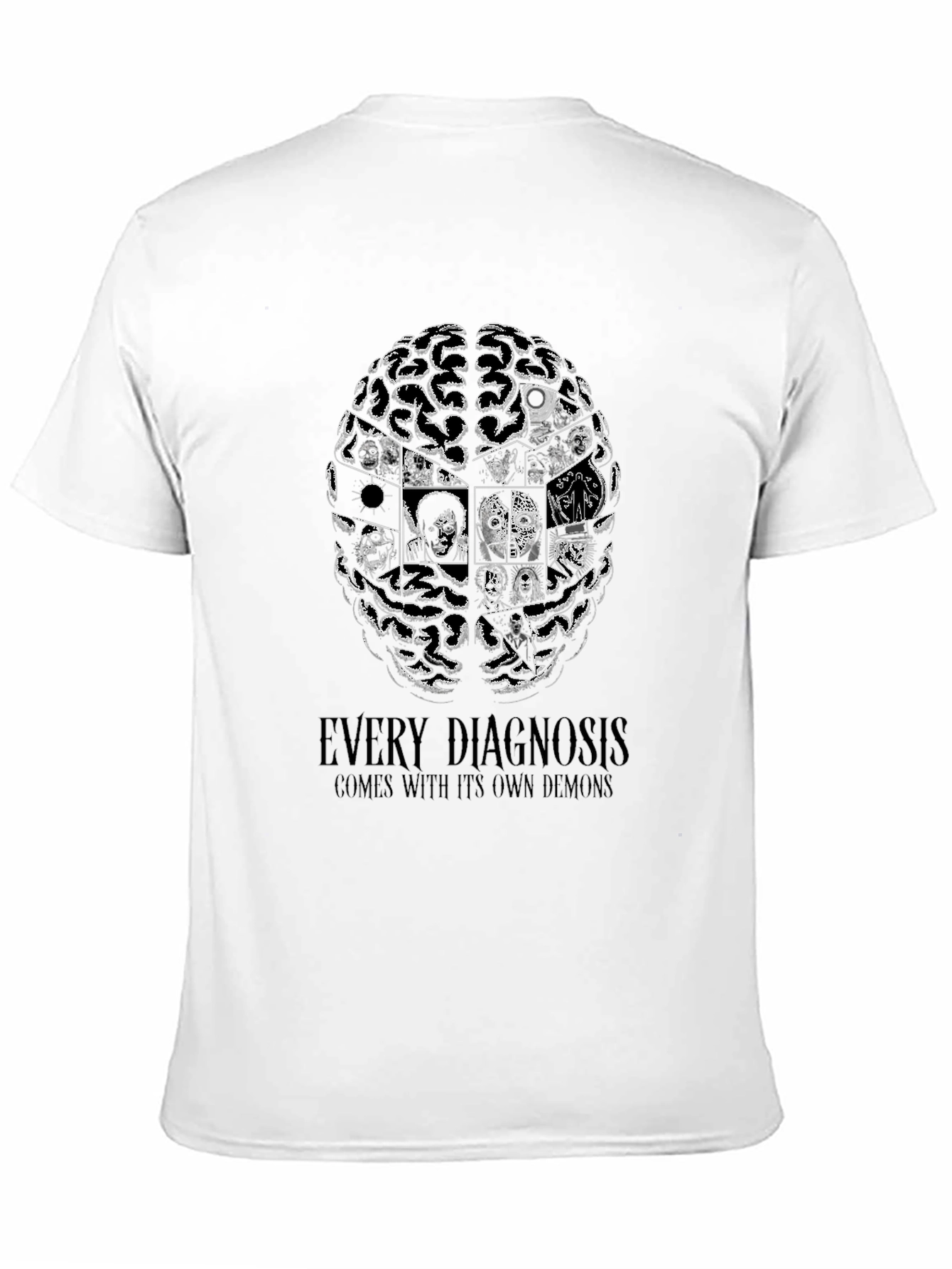 Every Diagnosis Demon Brain Black T-Shirt