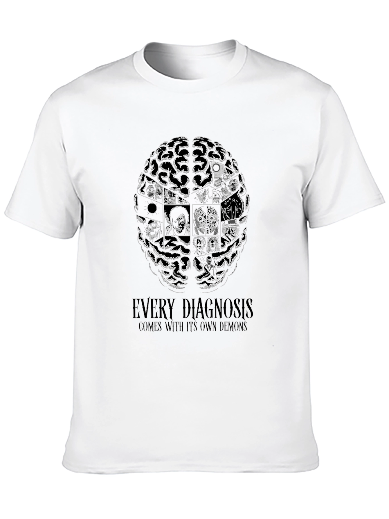 Every Diagnosis Demon Brain Black T-Shirt