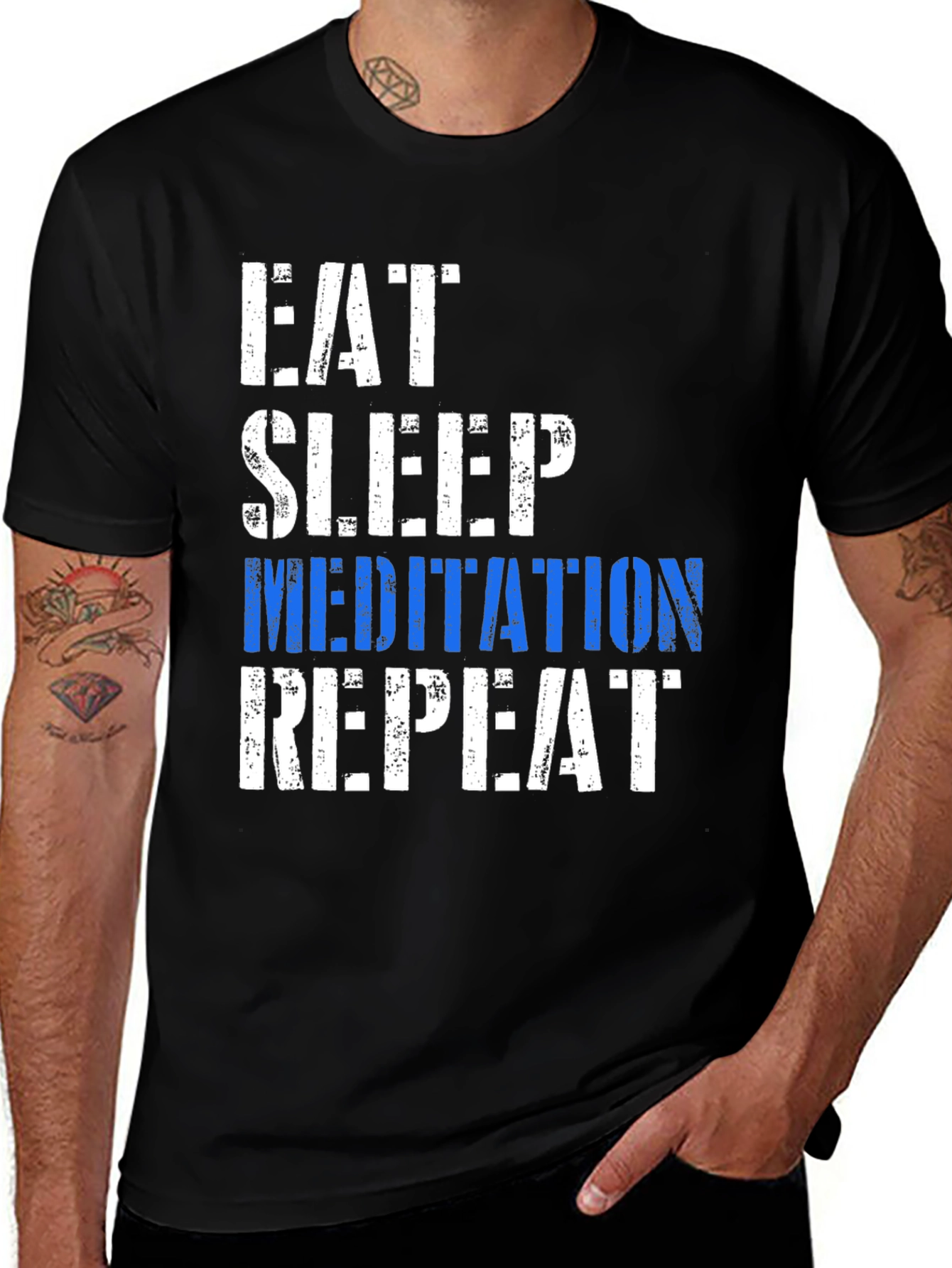 Eat Sleep Meditation Repeat T-Shirt