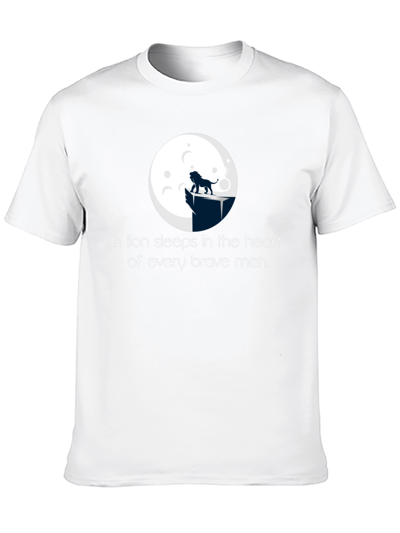 Lion Heart Mens Black Graphic T-Shirt