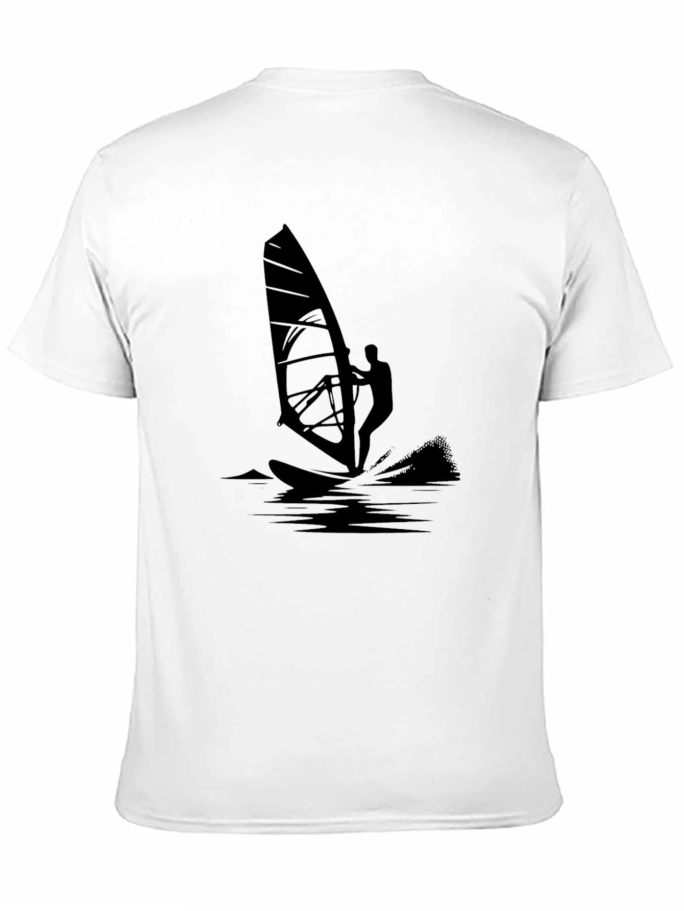 Black Windsurfer Graphic T-Shirt