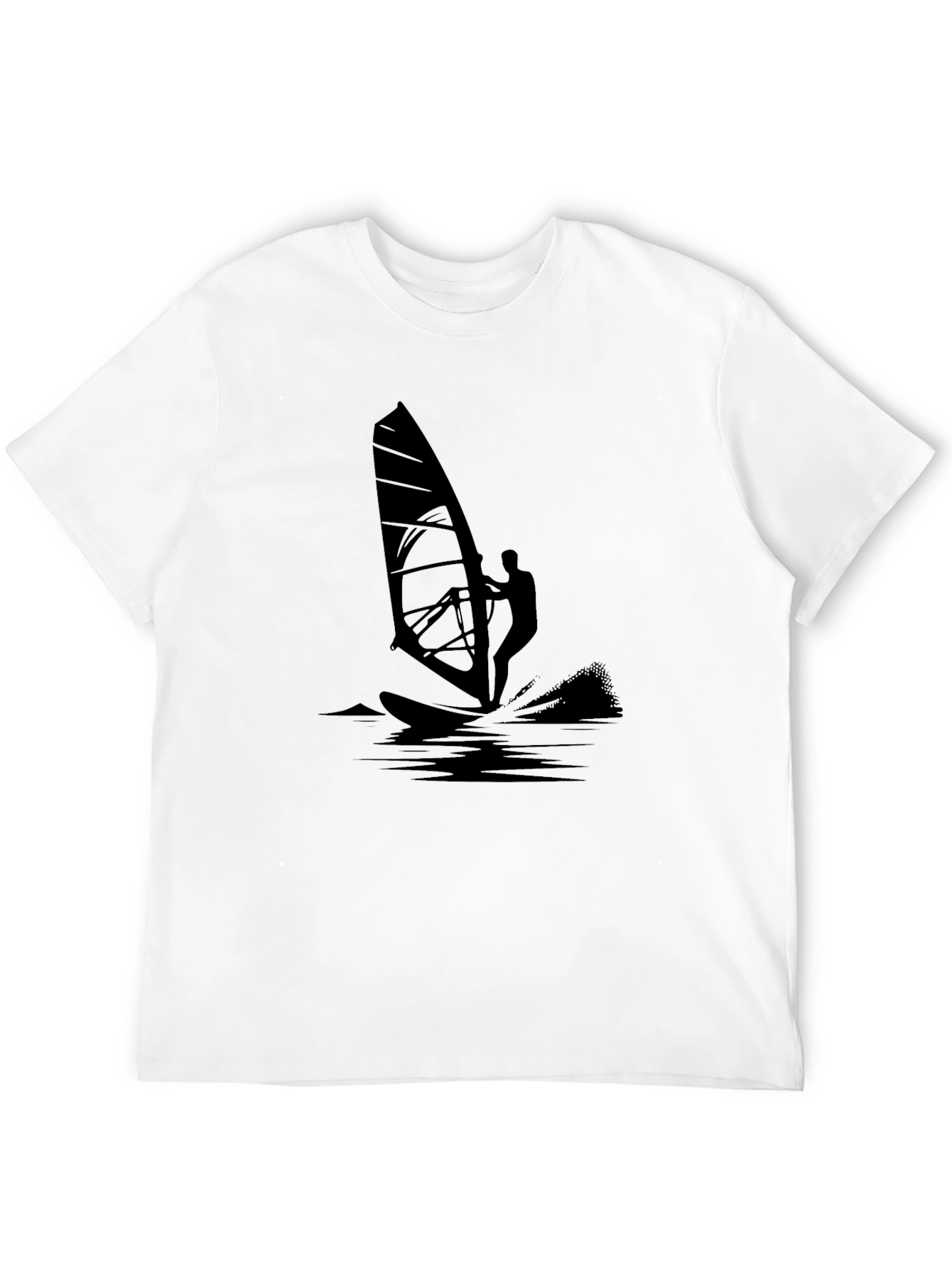 Black Windsurfer Graphic T-Shirt