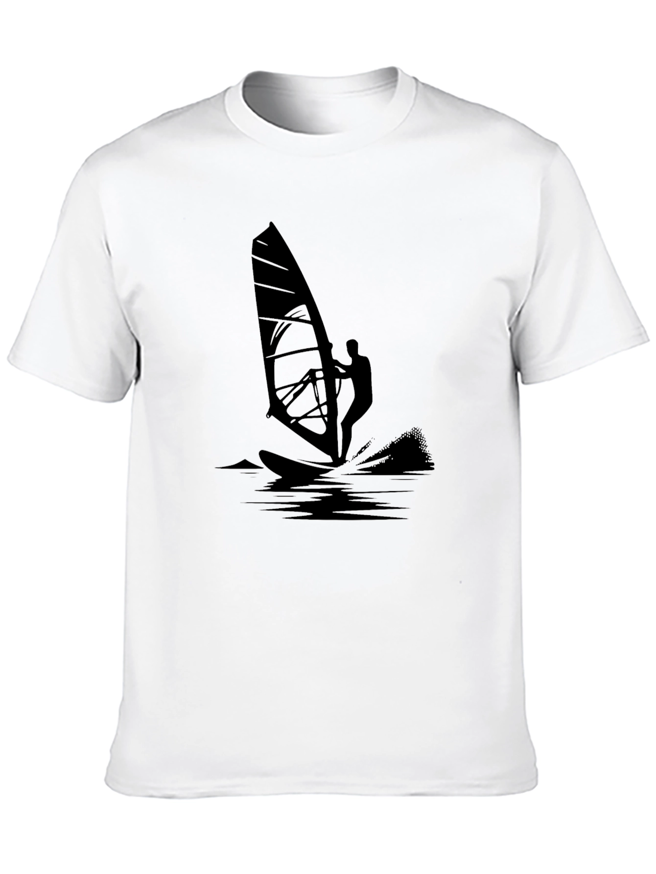 Black Windsurfer Graphic T-Shirt