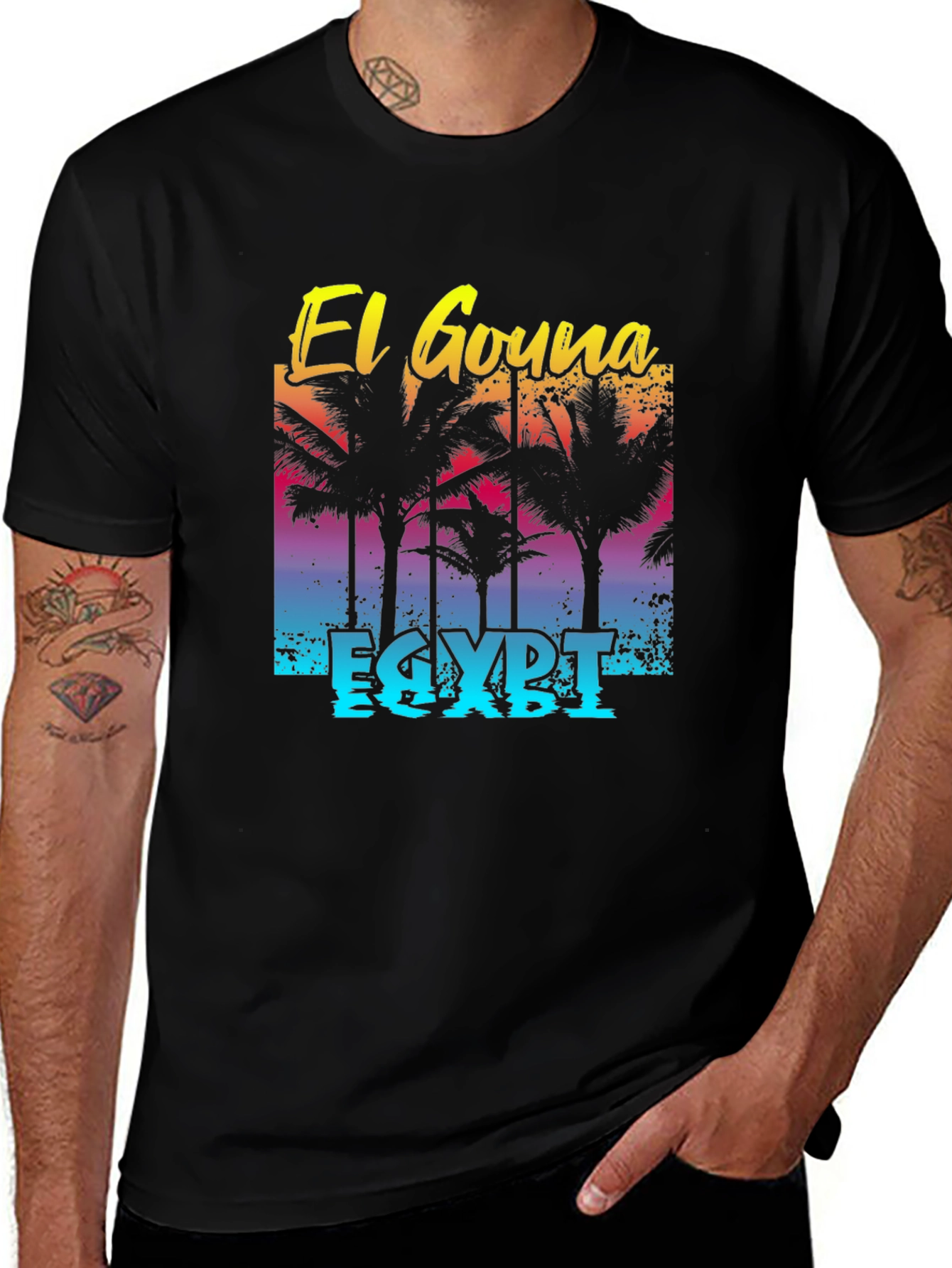 El Gouna Egypt T-Shirt Palm Tree Graphic Tee