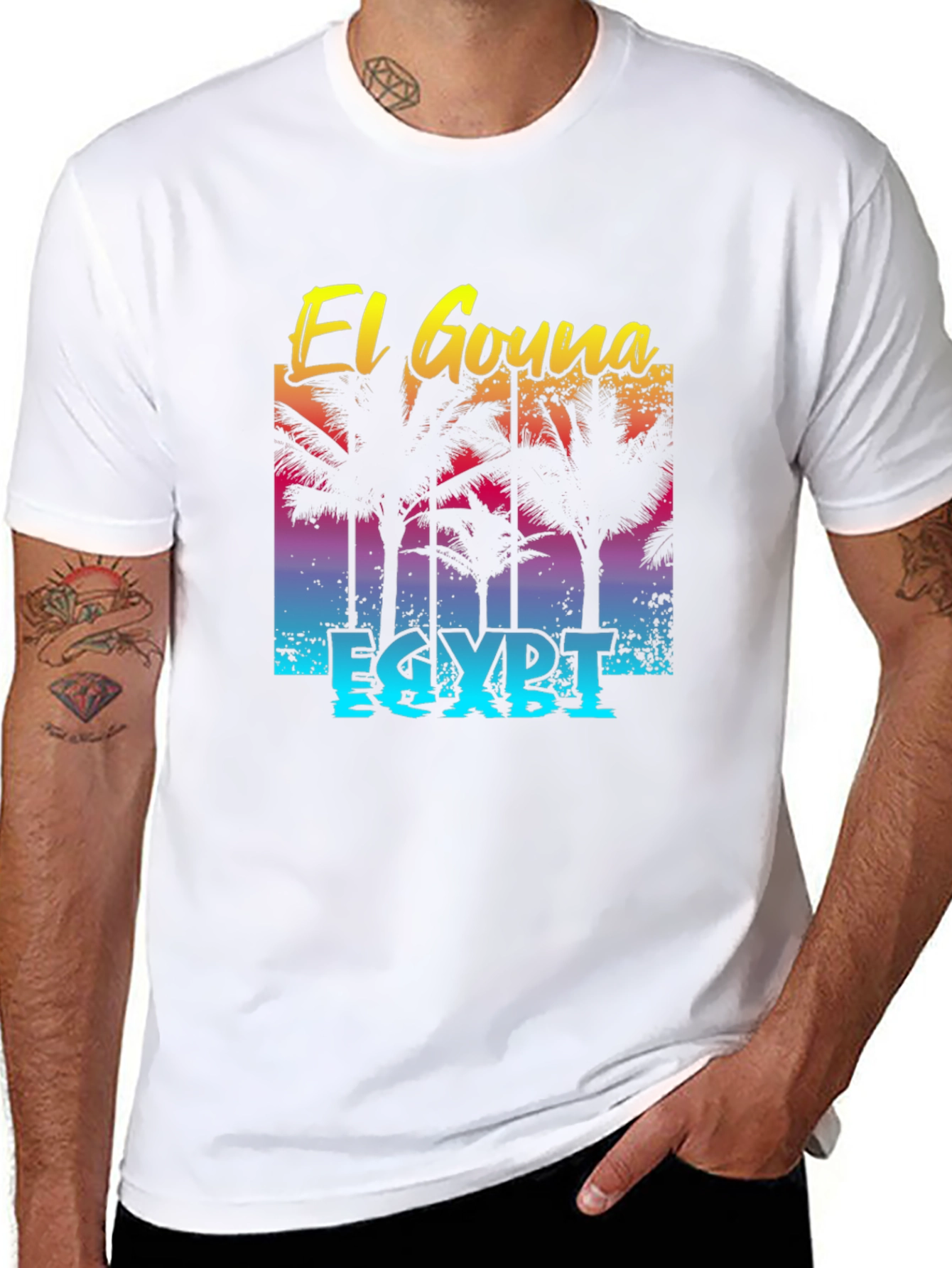 El Gouna Egypt T-Shirt Palm Tree Graphic Tee