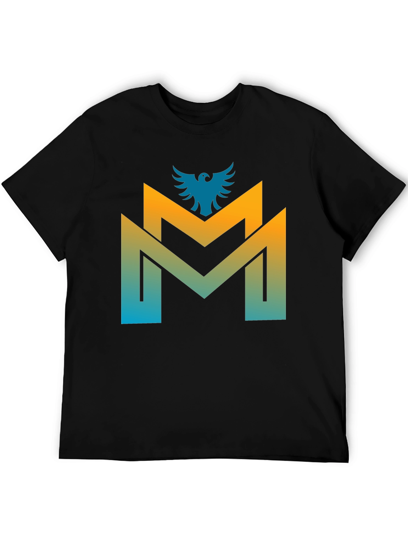 Modern M Logo Graphic Tee - Cool Gradient Design