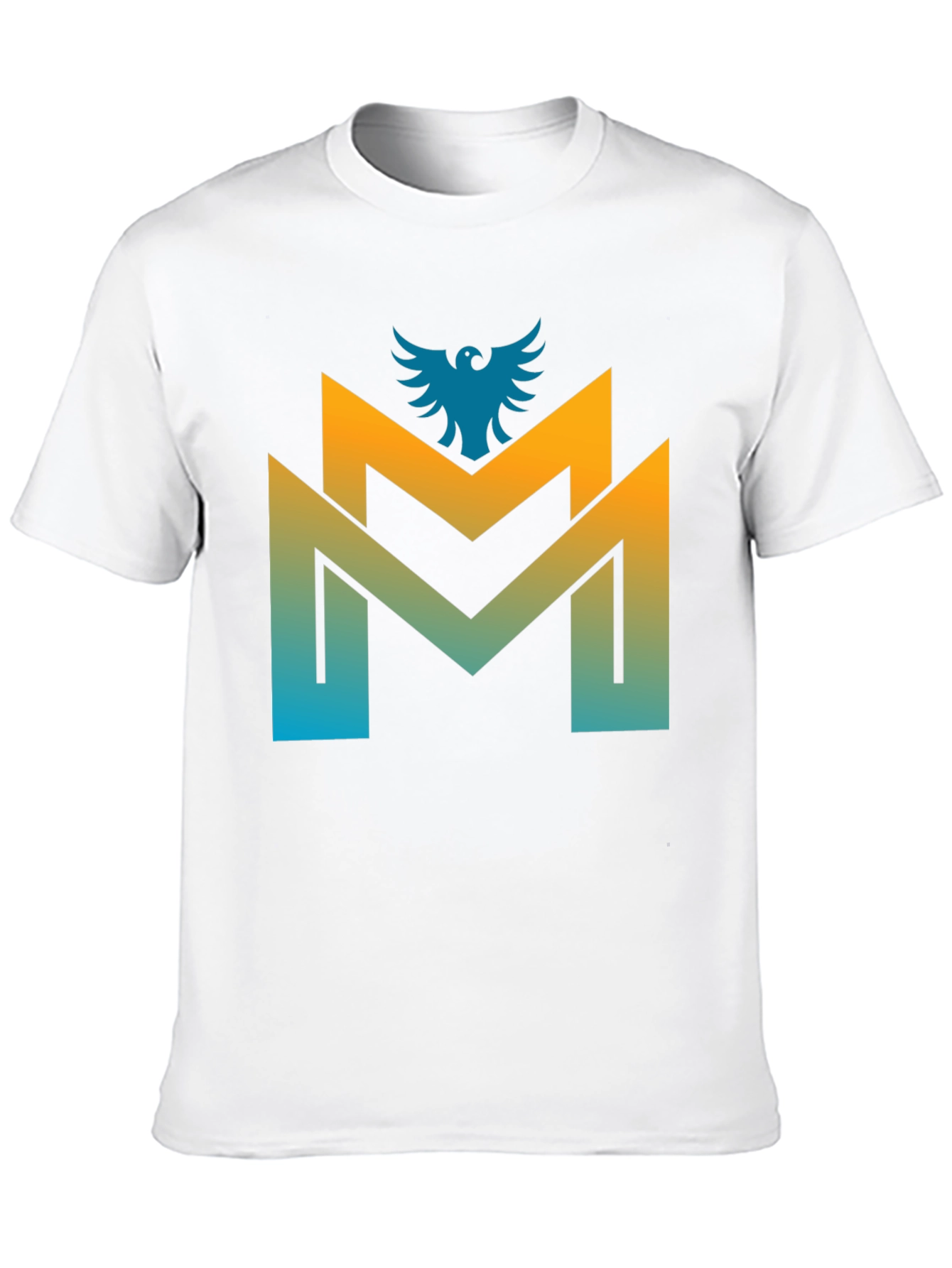 Modern M Logo Graphic Tee - Cool Gradient Design