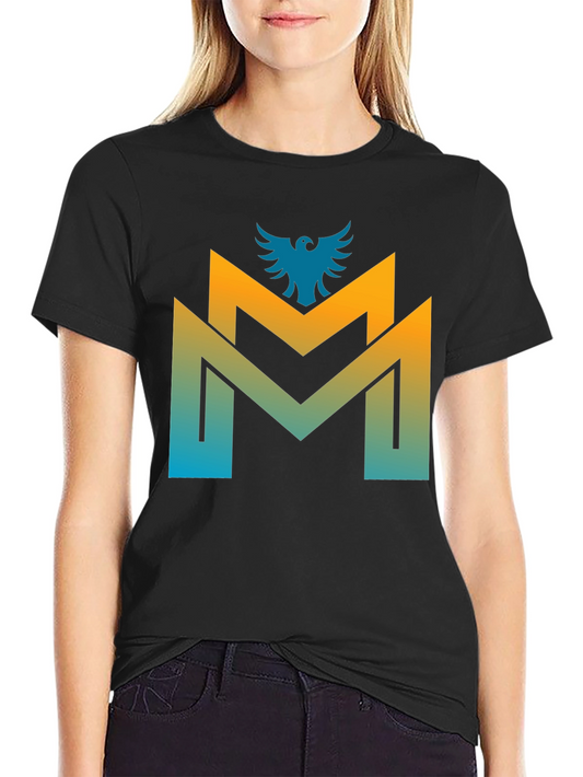Modern M Logo Graphic Tee - Cool Gradient Design