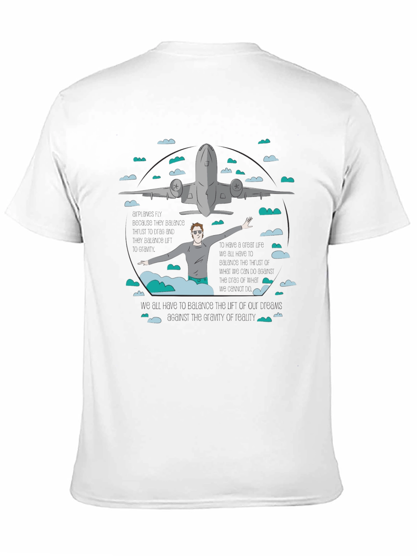 Airplane Graphic Tee - Black Cotton T-Shirt