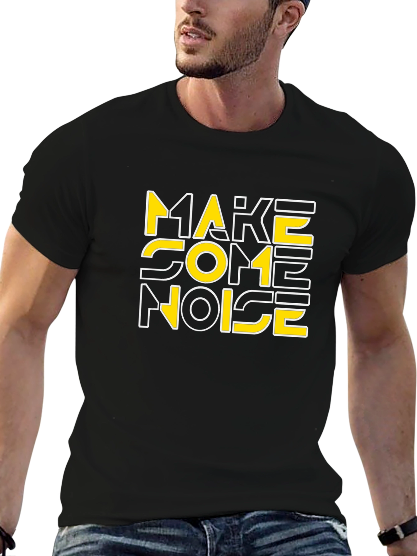 Make Some Noise Graphic Tee - Black