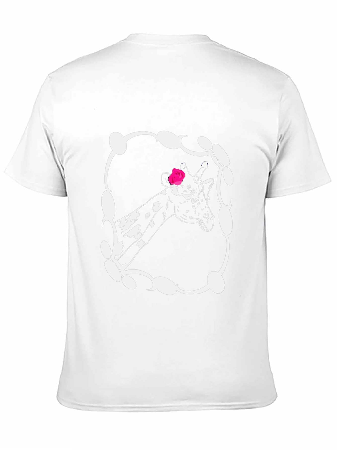 Giraffe Rose Graphic Tee - Unisex Black T-Shirt