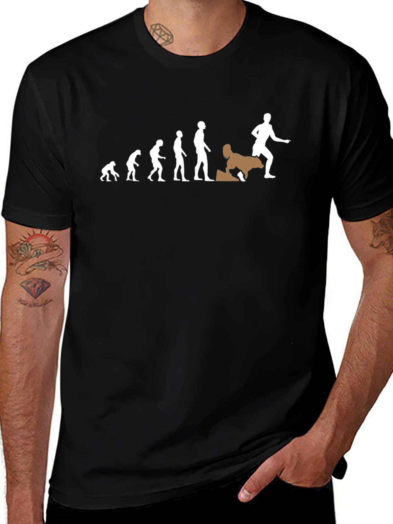 Evolution Dog T-Shirt - Humorous Design