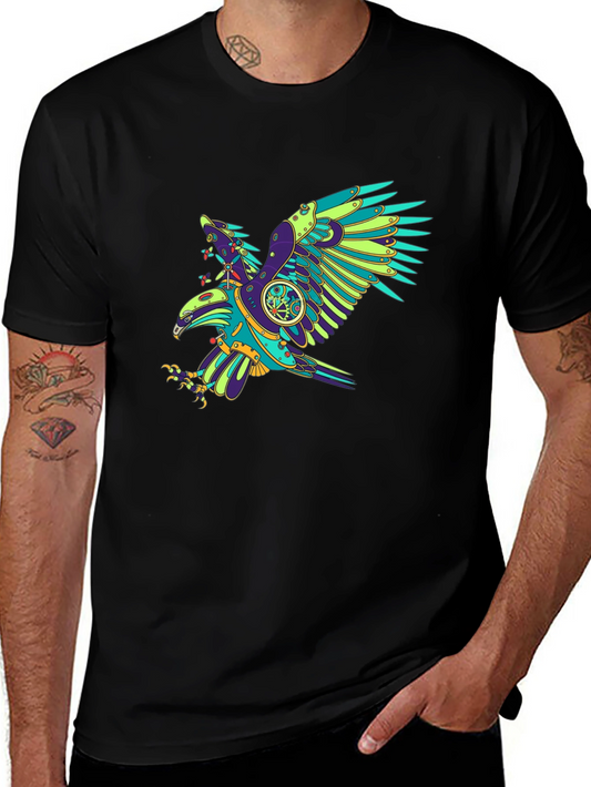 Steampunk Eagle Graphic Tee - Black T-Shirt