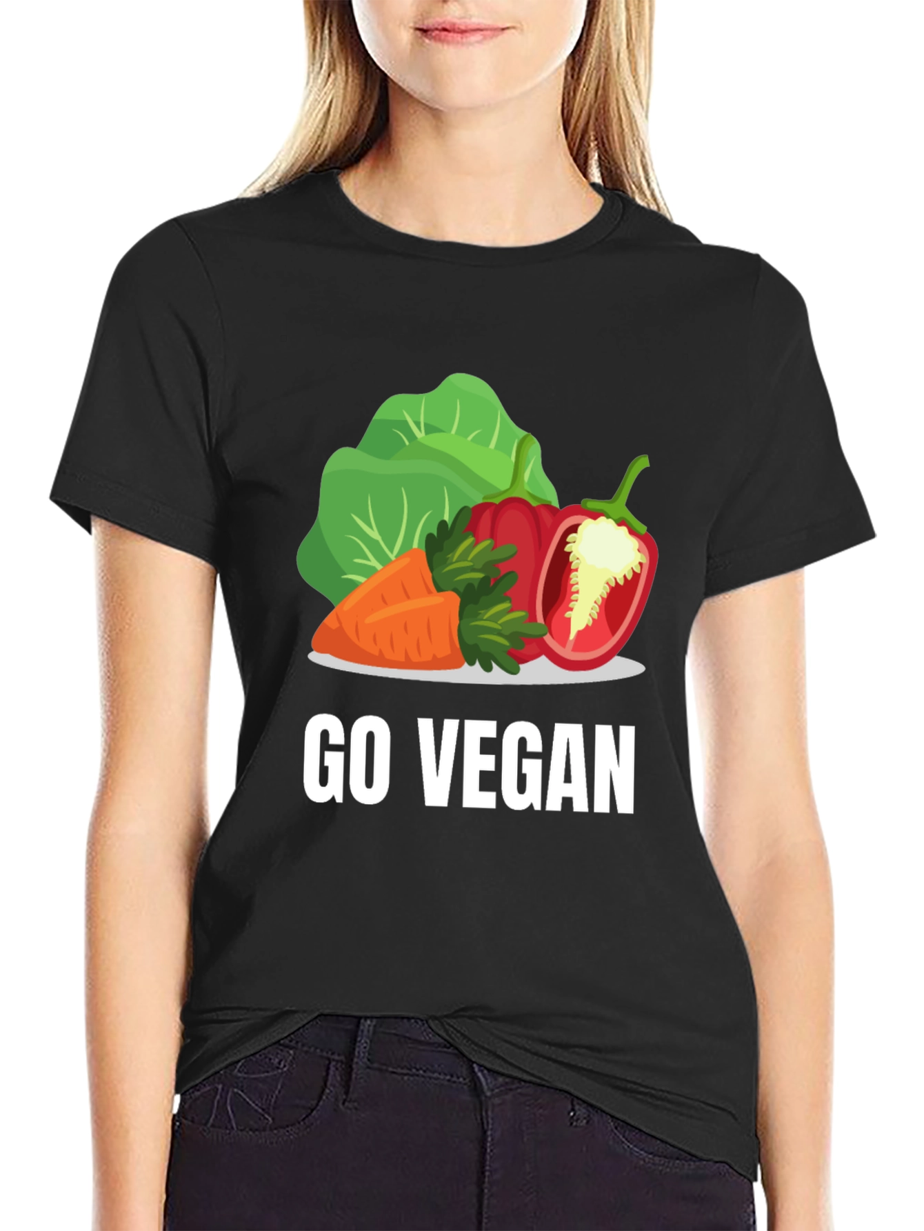 Go Vegan T-Shirt - Vegetable Graphic Tee