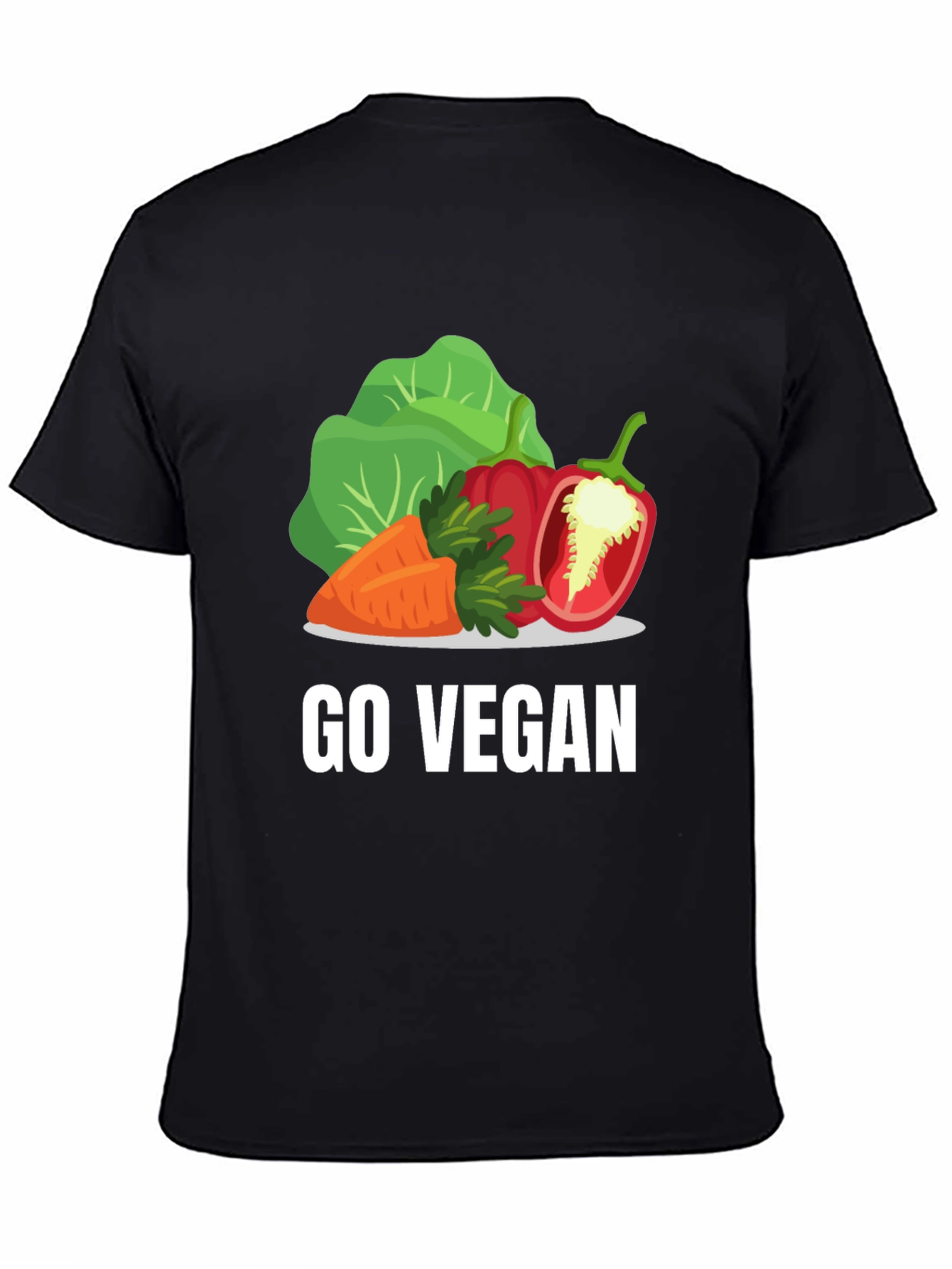 Go Vegan T-Shirt - Vegetable Graphic Tee