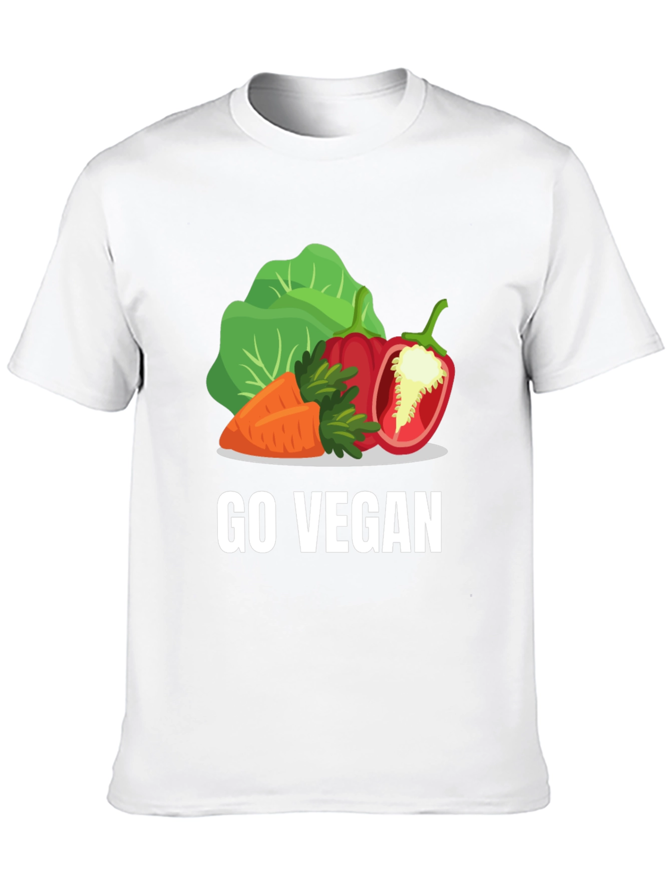 Go Vegan T-Shirt - Vegetable Graphic Tee
