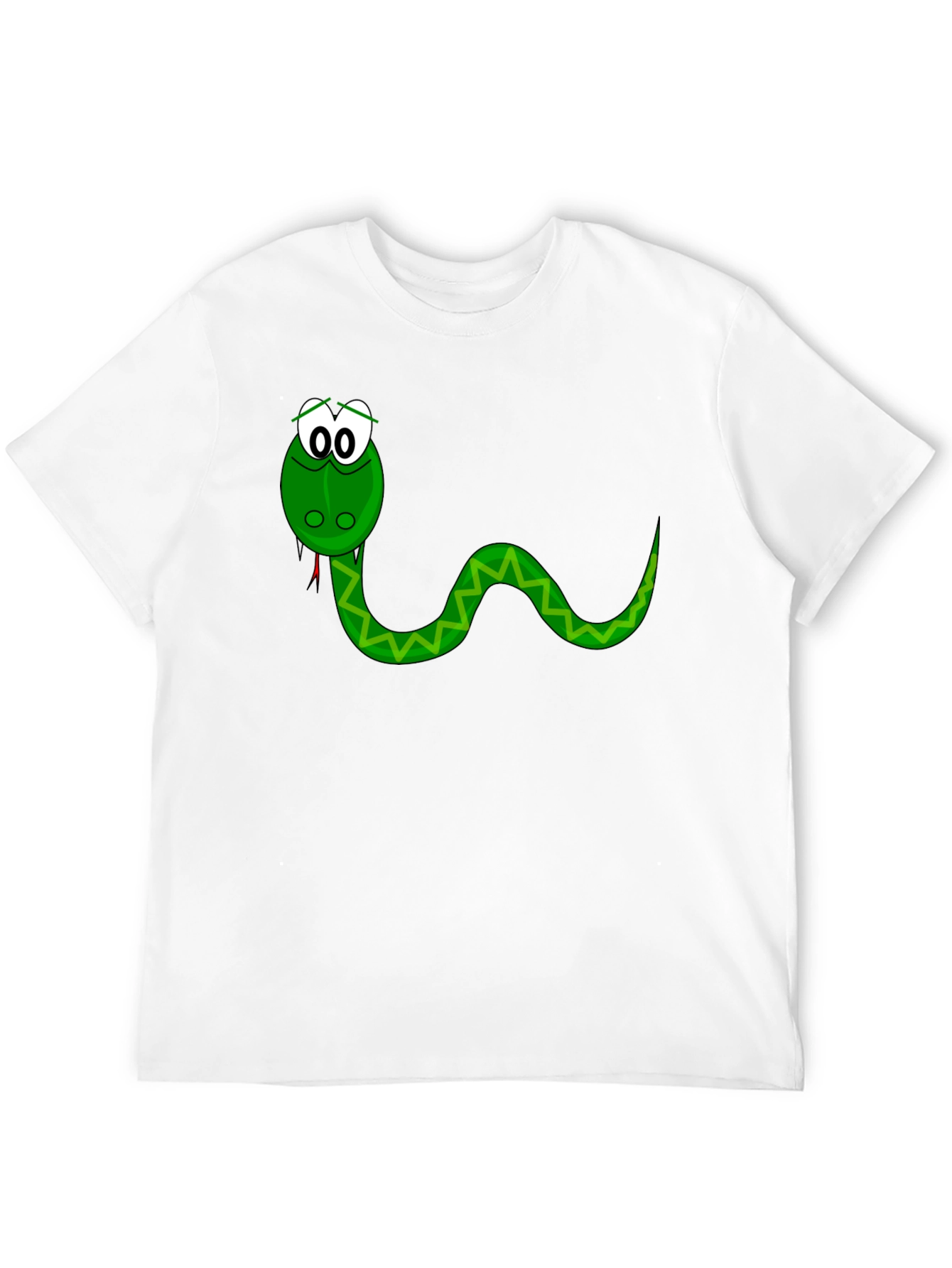 Cartoon Snake Graphic Tee - Black T-Shirt