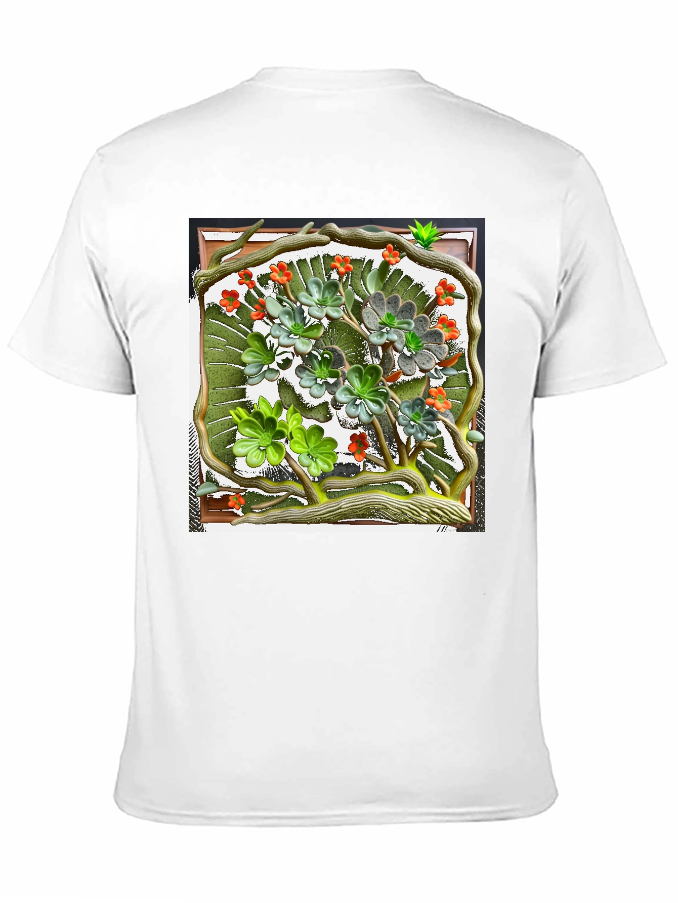 Nature Art T-Shirt: Unique Floral Design