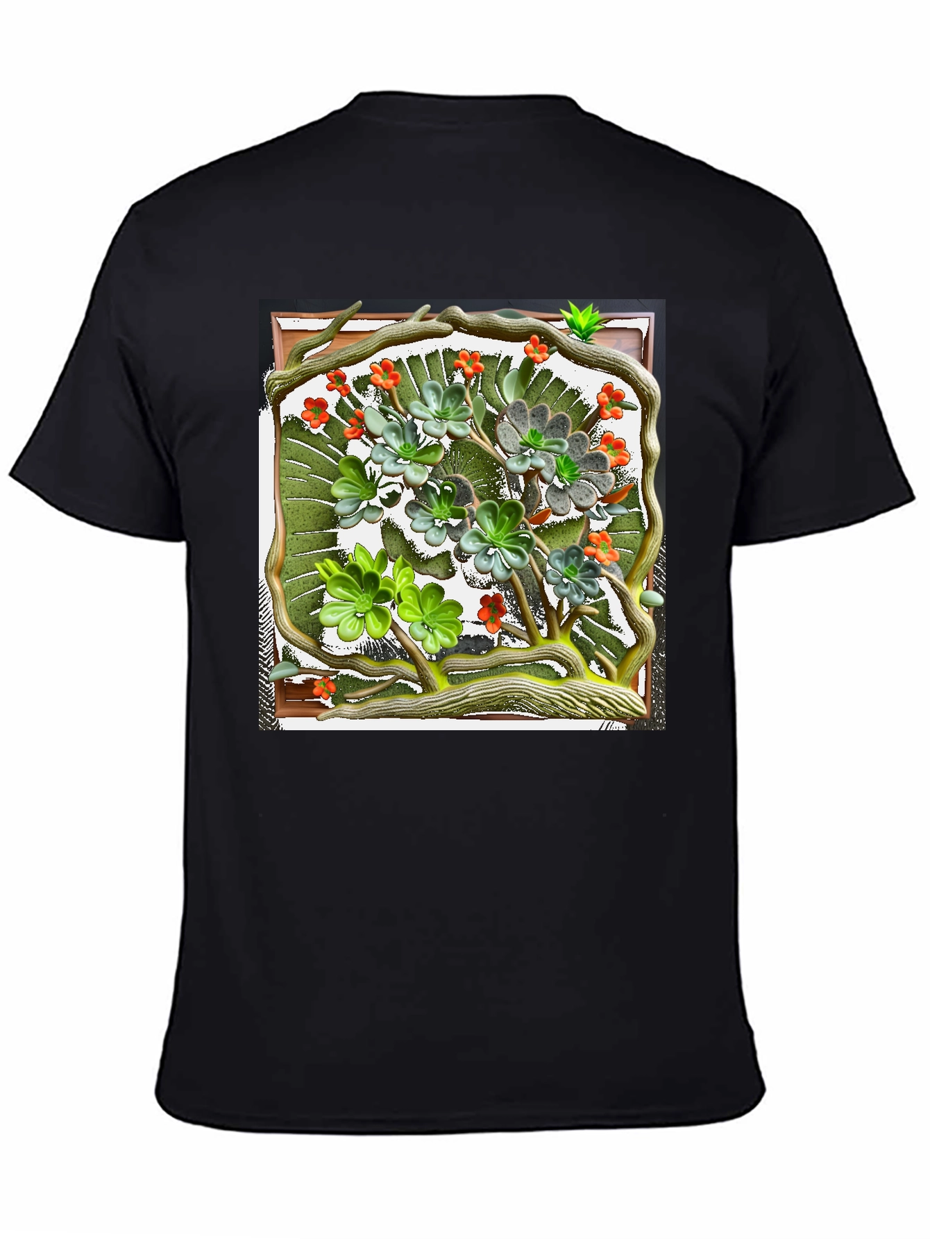 Nature Art T-Shirt: Unique Floral Design