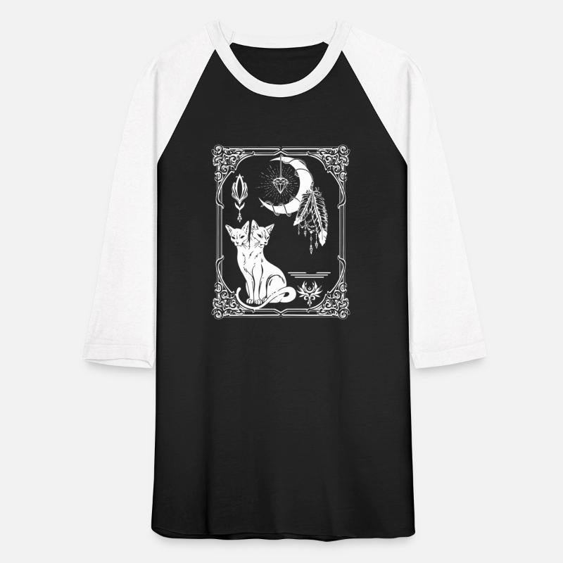 Tarot Card Crescent Moon And Cat Graphic T Shirt