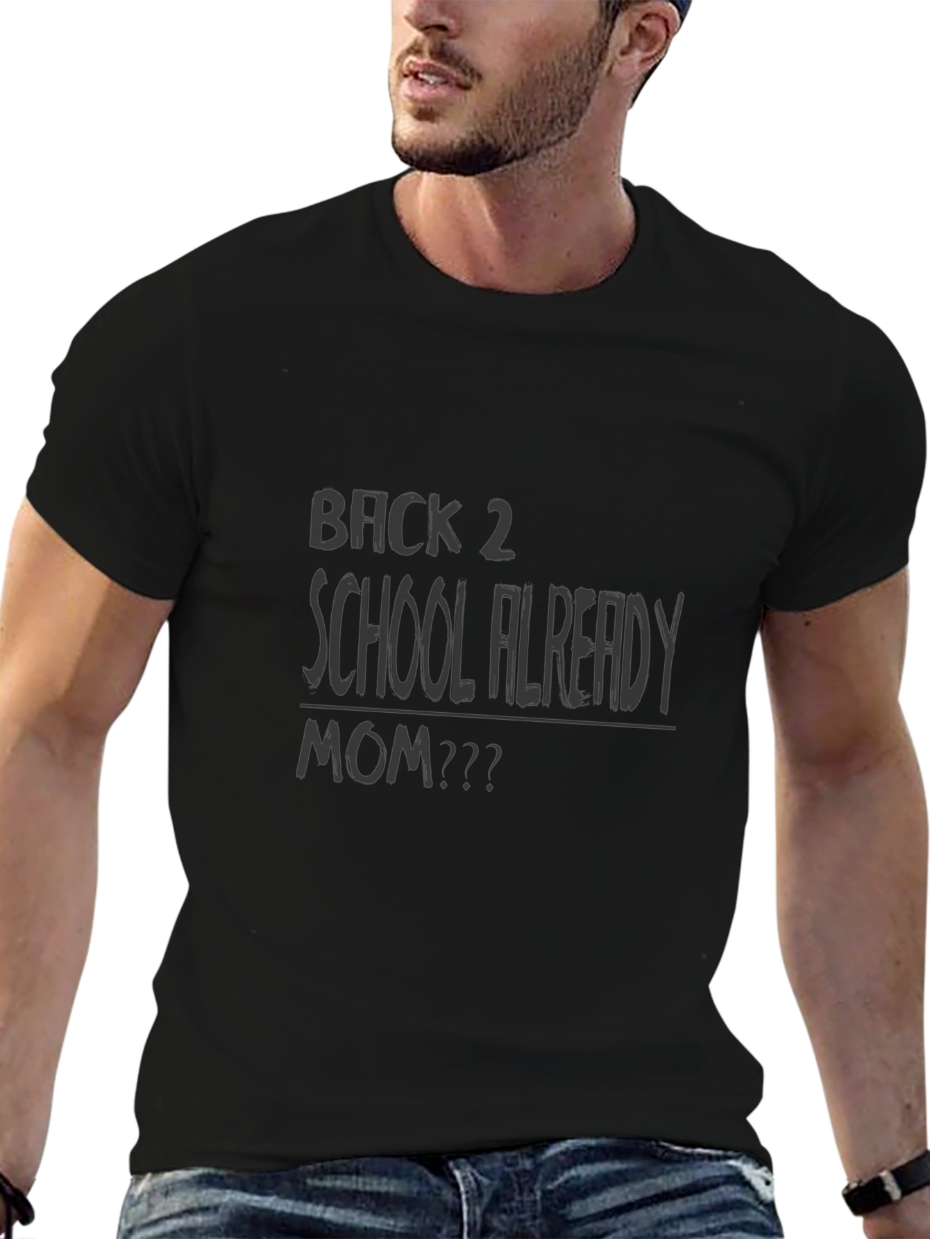 Back 2 School Ready Mom Black T-Shirt