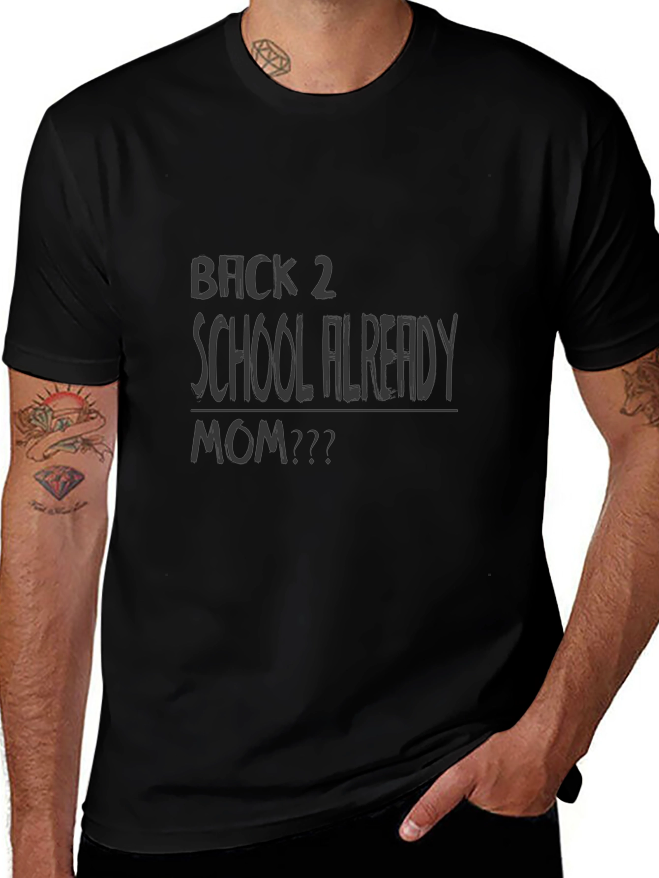 Back 2 School Ready Mom Black T-Shirt