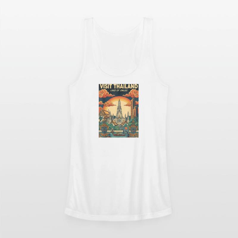 Thai Land of Smiles Sunset Illustration