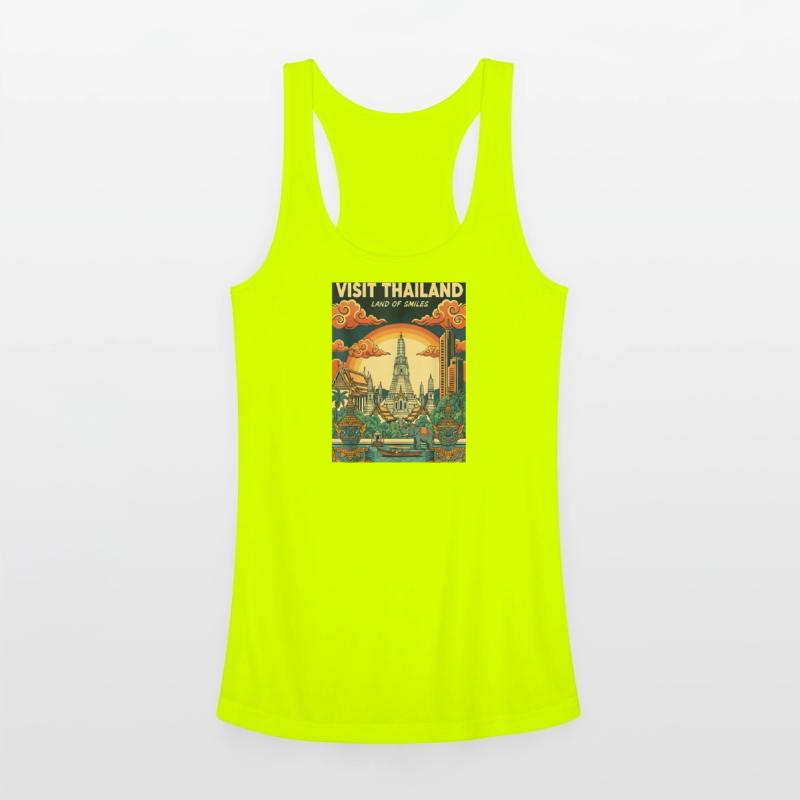 Thai Land of Smiles Sunset Illustration