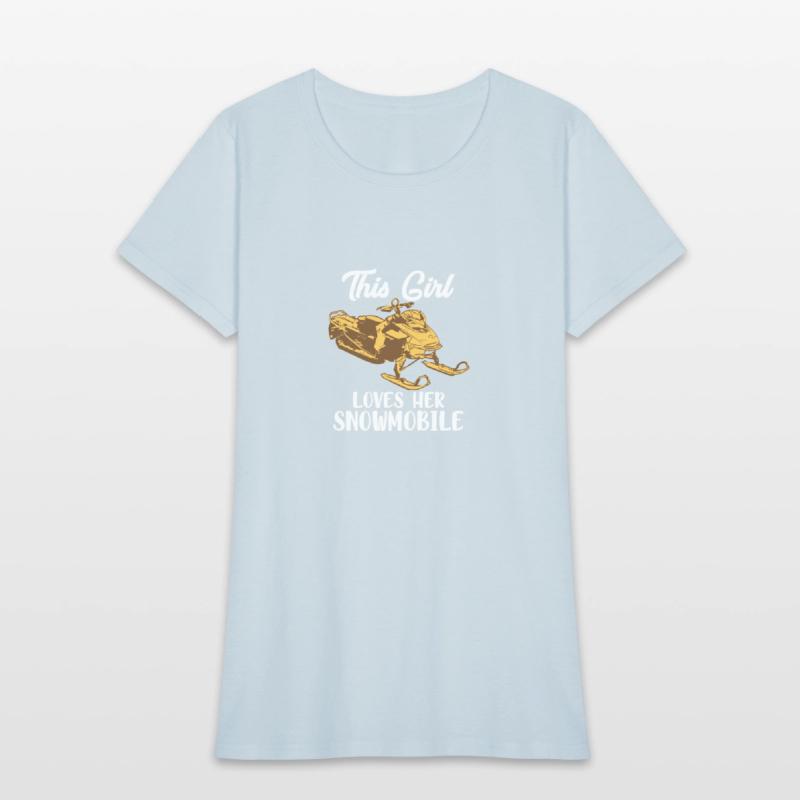 This Girl Loves Her Snowmobile