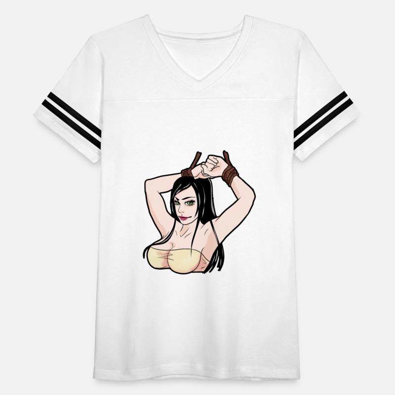 Tied up Girl Red Lips Collar BDSM Bondage