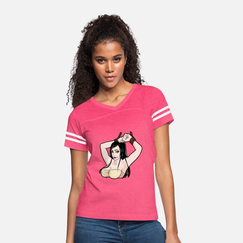 Tied up Girl Red Lips Collar BDSM Bondage